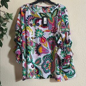 Investments Colorful Paisley Women's Blouse